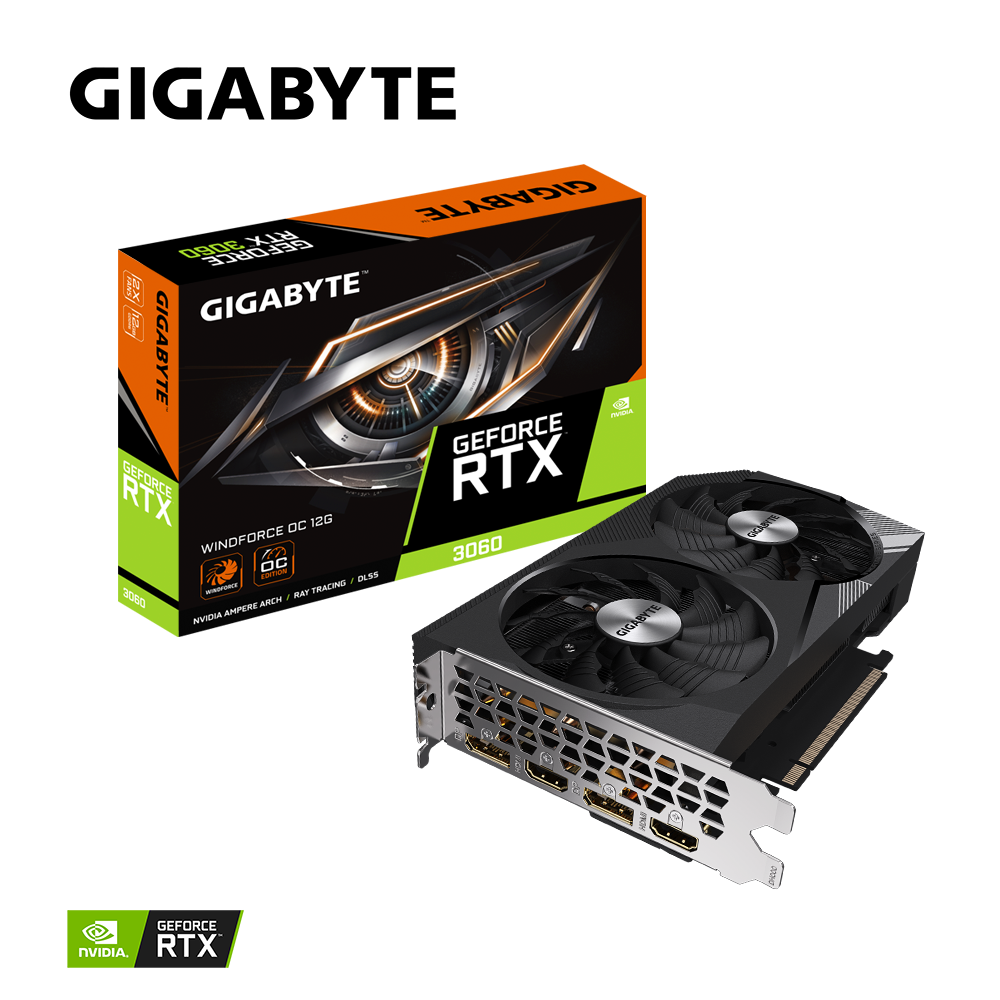 Gigabyte GB GeForce RTX 3060 WINDFORCE OC 12G V2, N3060WF2OC-12GDV2
