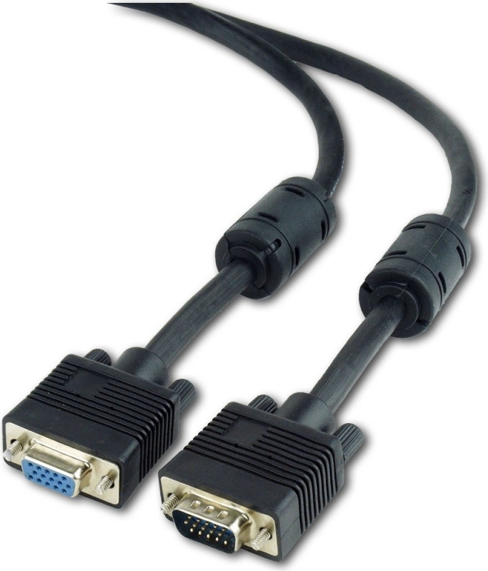 Gembird CABLU video, adaptor VGA (T) la VGA (M), 1.8m, premium, dublu ecranat, negru, CC-PPVGAX-6B