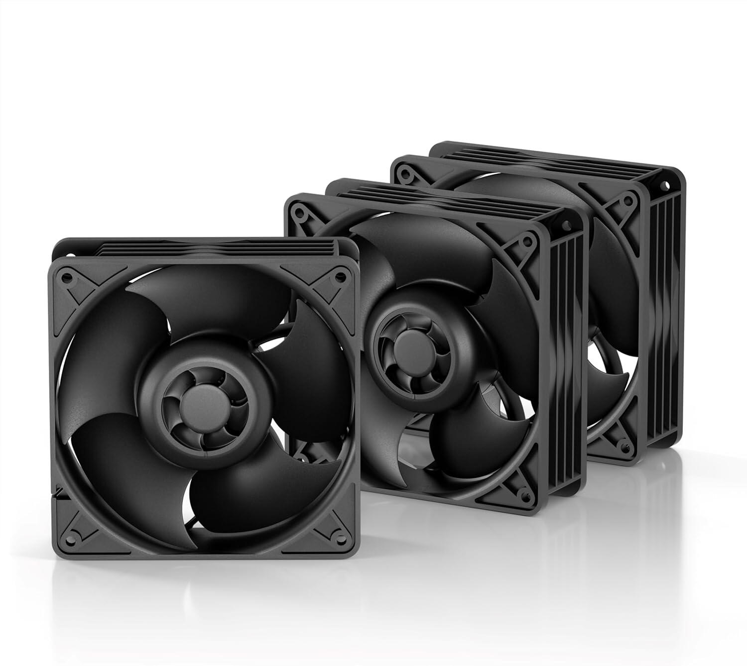 Arctic Set 3 ventilatoare "S12038-8K", 120mm, 800-8000 RPM, FDB, 220 cfm, 4pin, negru, ACFAN00302A