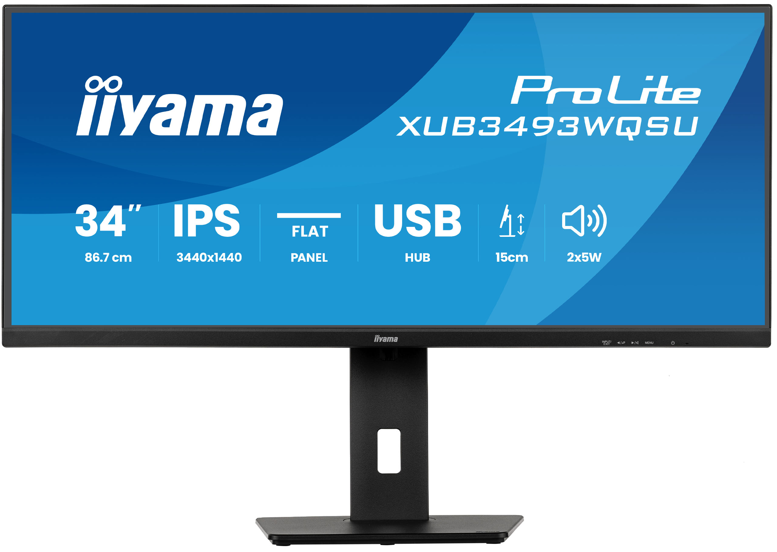 Iiyama Monitor IPS LED 34, XUB3493WQSU-B6 - imagine 2