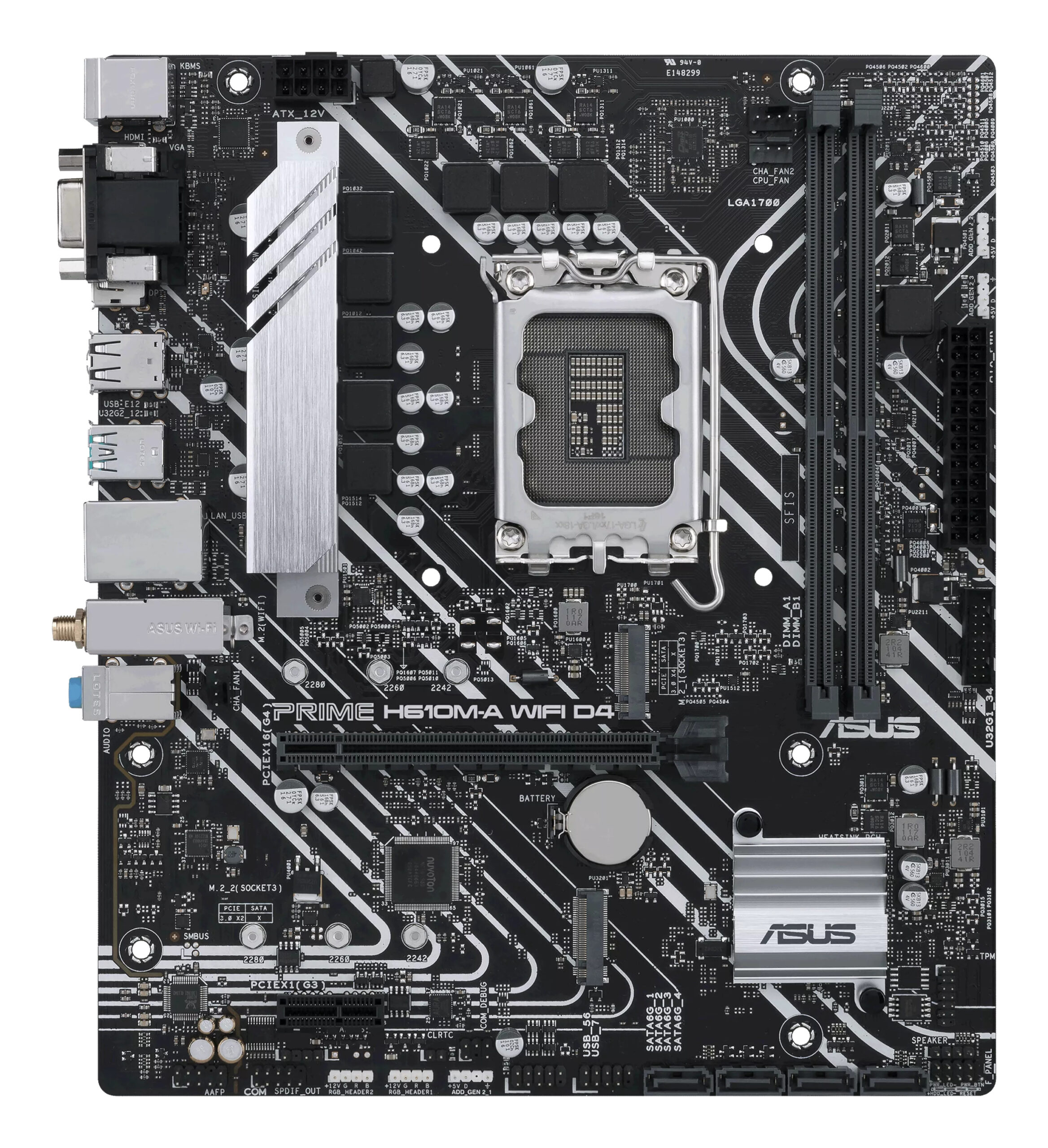 Asus Placa de baza MB Intel 1700 PRIME H610M-A WIFI D4, 90MB1C80-M0EAY1 - imagine 2