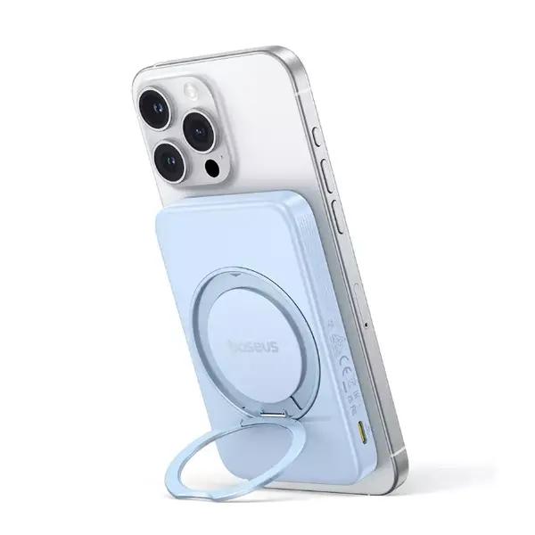 Baseus POWER BANK PicoGo Qi2 Magnetic, 5000mAh, PD 20W, 1 x USB Type-C, incarcare, P10076800313-00 - imagine 2
