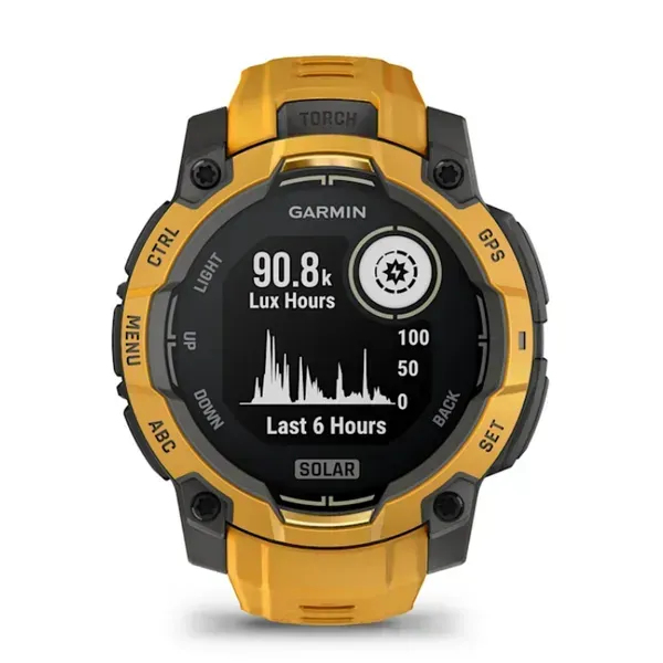 Garmin Smartwatch Instinct 3 45 mm, Solar, Sunburst with Sunburst/Grey Band", 010-02934-02
