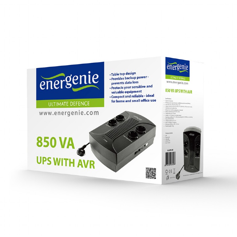 Gembird UPS Line Int. cu sin. simulata, fara management, Brics, LED, 850VA/510W, AVR, 4x, EG-UPS-002 - imagine 4