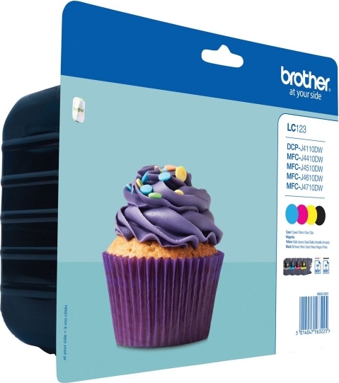 BROTHER Combo-Pack Original CMYK pentru DCP-J4110|, LC123VALBP