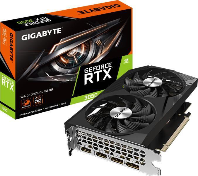 Gigabyte PLACI VIDEO GB GEFORCE RTX 3050 WINDFORCE OC 8G V2, GV-N3050WF2OCV2-8GD