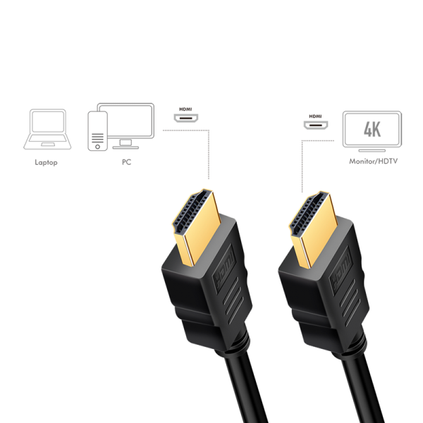 Logilink CABLU video, HDMI (T) la HDMI (T) 2.0, 1m, conectori auriti, rezolutie maxima 4K, CH0100 - imagine 5