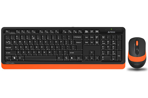 A4Tech Kit TASTATURA si Mouse, Fstyler FG10+FGK10, wireless, 104 taste format, FG1010 Orange