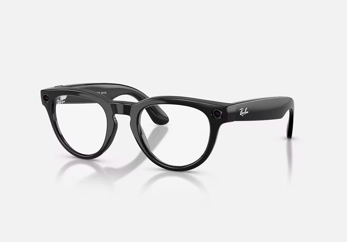 RAYBAN Ray-Ban Meta Headliner Gen 2 Low Bridge Fit Shiny Black Clear/Sapphire, RW4013F 601/MF 51-23