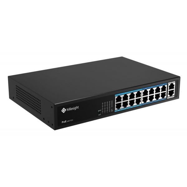 MILESIGHT TECHNOLOGY POE Switch Milesight 16 Porturi POE, Porturi, MS-S0216-GL