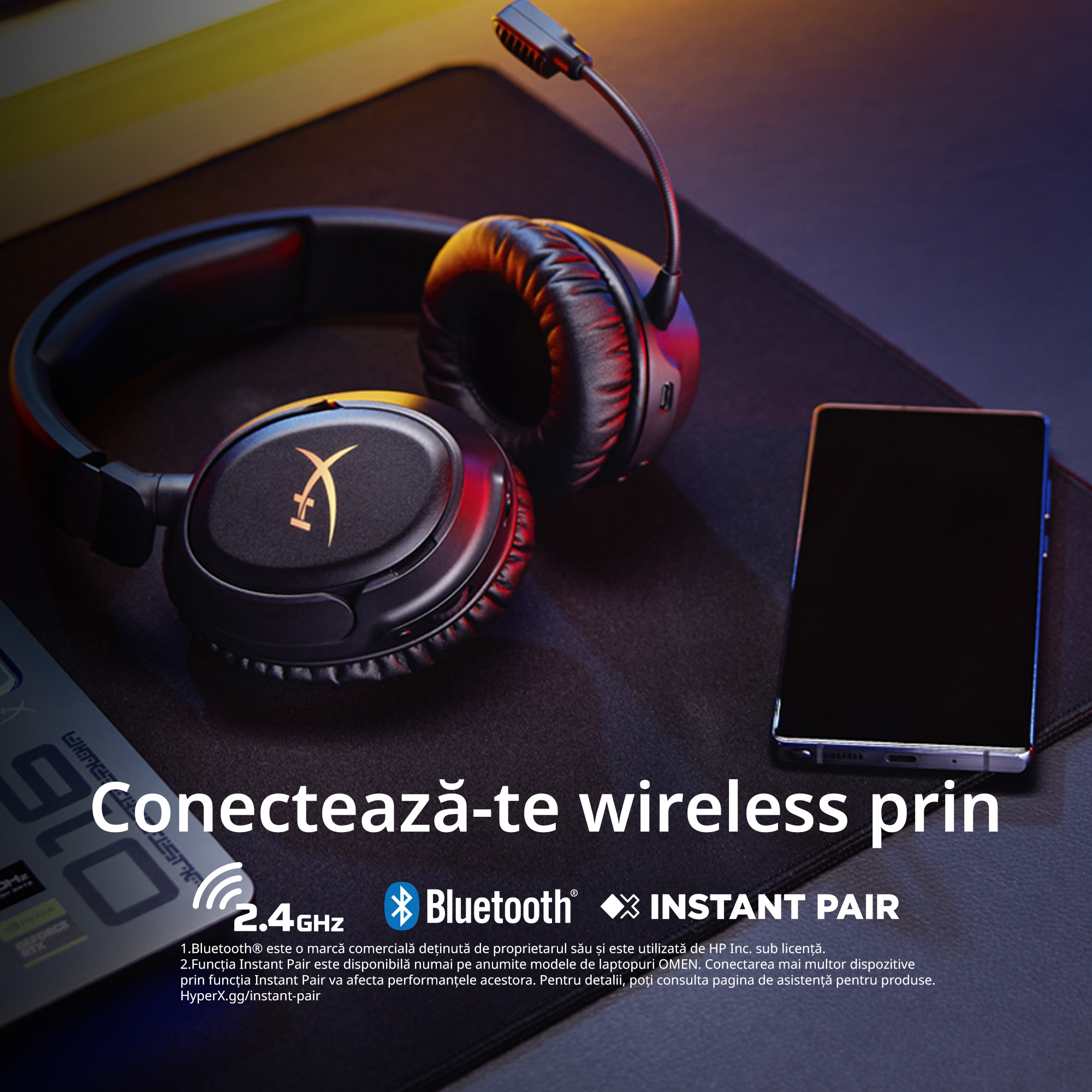 HP HyperX Cloud Flight 2 WL WHT GAM HS, B5VC5AA - imagine 6