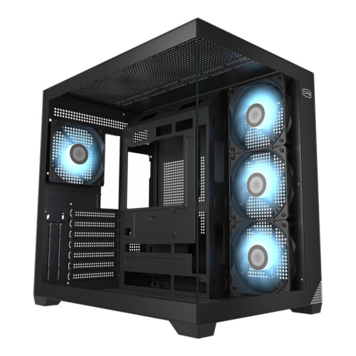 PCCOOLER CARCASA C3 T700 ARGB, middle tower, gaming, fara sursa, suporta 10xfan, C3 T700 ARGB BK - imagine 5