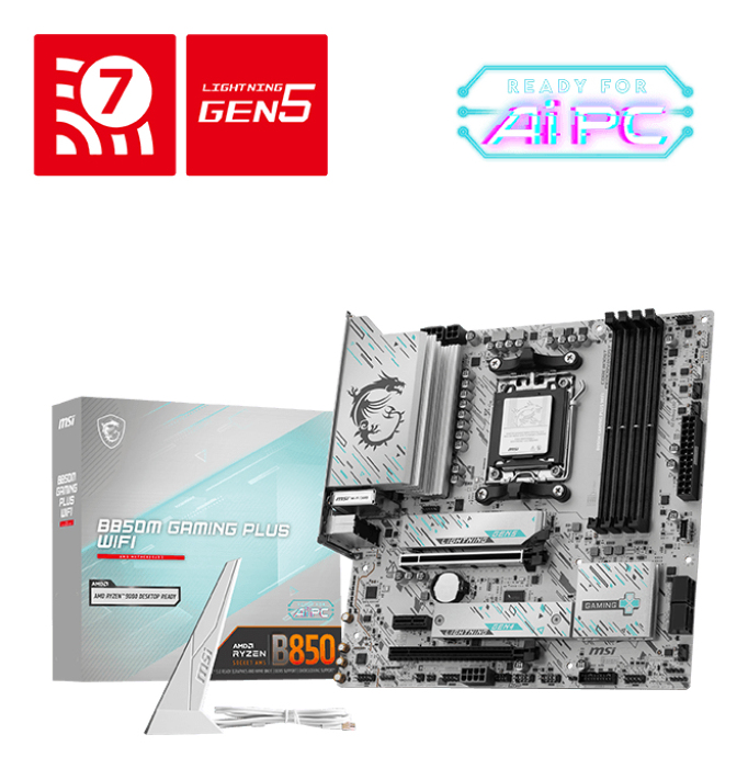 MSI AM5 mATX MB, B850M GAMING PLUS WIFI