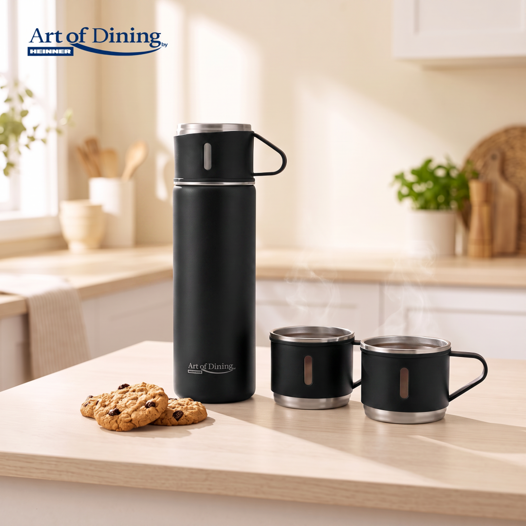 HEINNER SET TERMOS QUATTRO SIP NEGRU, COOKING BY, HR-JN-4QSN - imagine 6