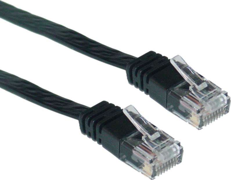 SPACER PATCH CORD UTP CAT5E 3M NEGRU, cupru aluminiu, SP-PT-CAT5-3M-BK