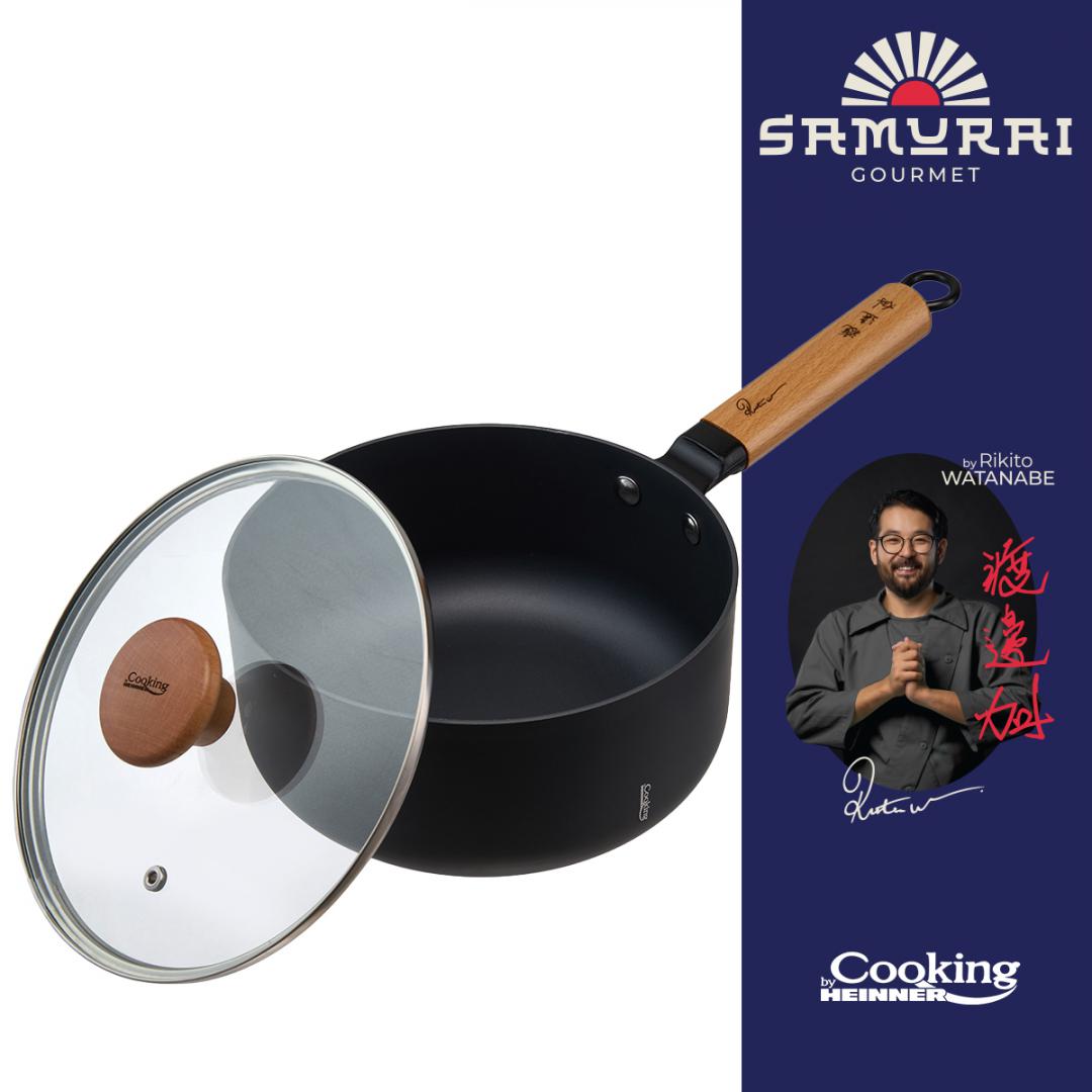 HEINNER CASEROLA ALUMINIU + CAPAC 20X9.5 CM, 2.7L, RIKITO WATANABE, SAMURAI GOURMET, HR-SNT-C20 - imagine 3