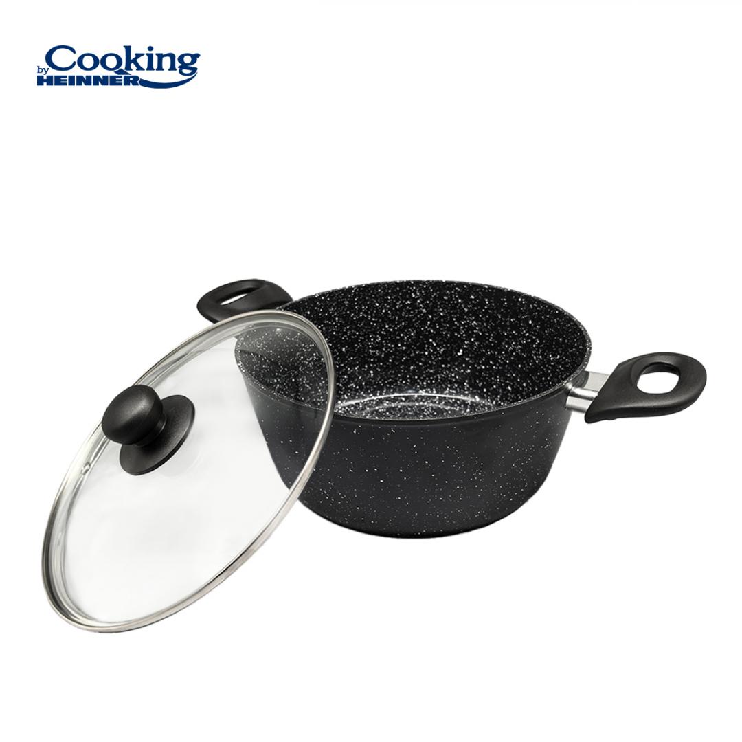 HEINNER SEMIOALA ALUMINIU FORJAT 24x10 CM,3.8L,ONIX, COOKING BY, HR-NL-24S