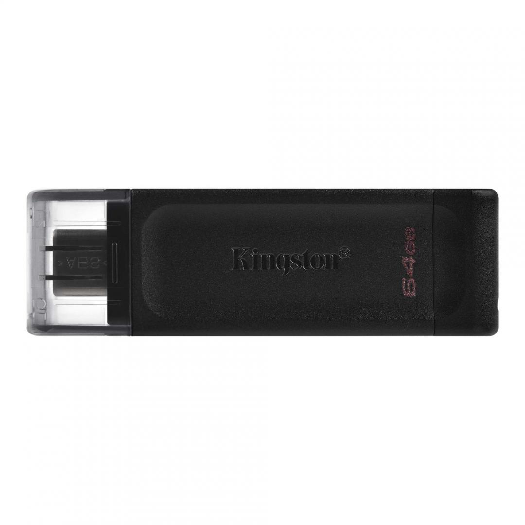 KINGSTON Memorie USB DataTraveler 70, 64 GB, USB 3.2, Negru, DT70/64GB