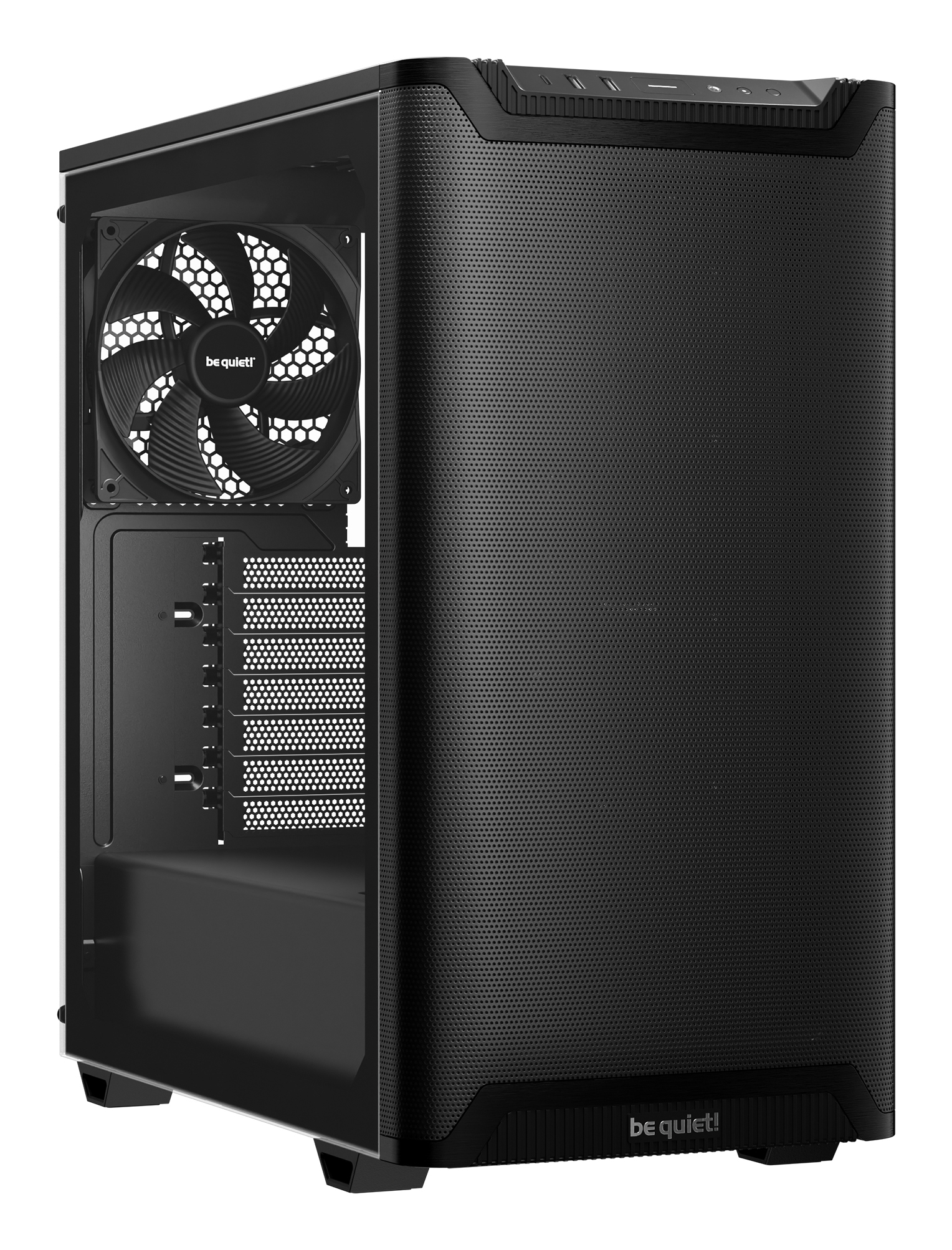 Be Quiet CARCASA PURE BASE 501, middle tower, gaming, fara sursa, suporta 6xfan, 2xfan inclus, BGW74