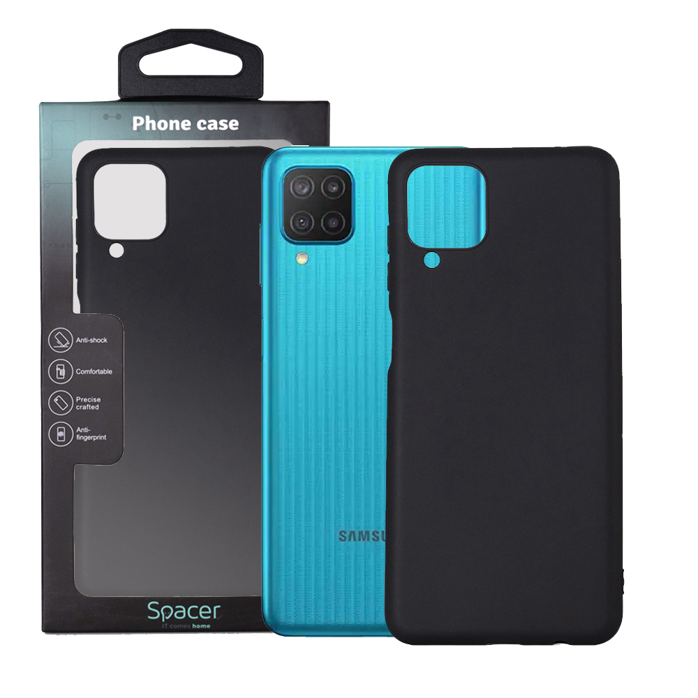 SPACER Husa Samsung Galaxy M12, negru, grosime 1.5mm, material flexibil TPU, SPPC-SM-GX-M12-TPU