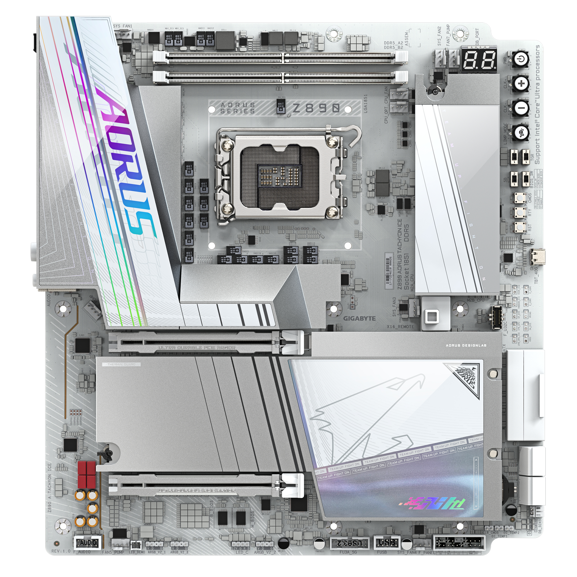 Gigabyte Z890 AORUS TACHYON ICE", Z890 A TACHYON ICE - imagine 2