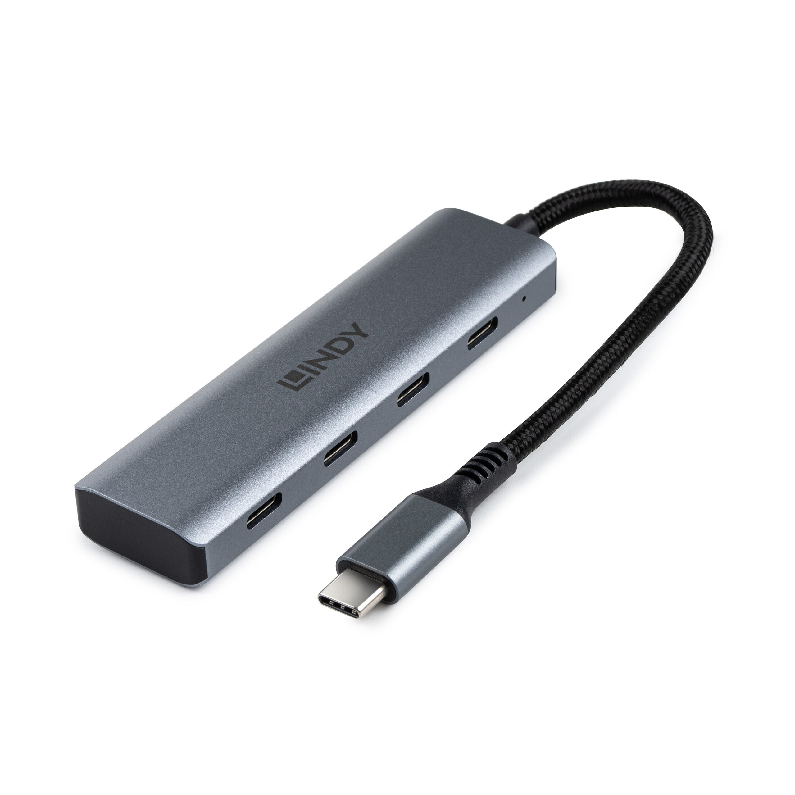 Lindy Hub USB-C 3.2 4 Port, gri, LY-43414
