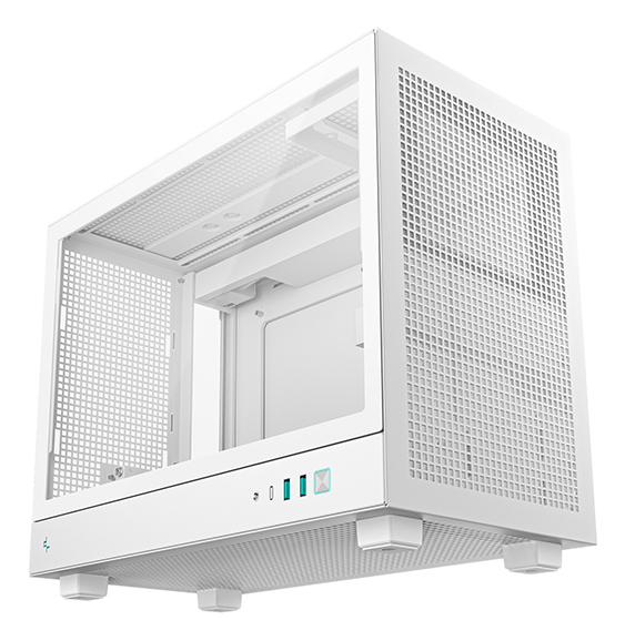 Deepcool CARCASA CH160 PLUS Wh, mini tower, gaming, fara sursa, suporta 4xfan, USB, R-CH160-WHNGM0-G - imagine 2