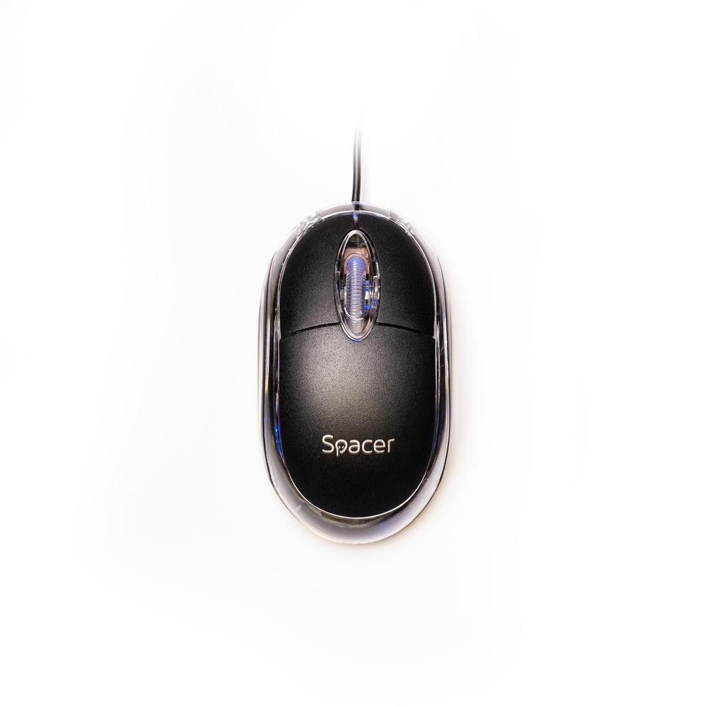 SPACER Mouse, 800 dpi, Negru, SPMO-080 - imagine 2