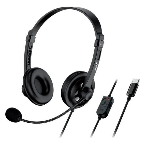 Genius CASTI HS-230U, cu fir, utilizare multimedia, USB-A, microfon pe brat, lungime, 31710021401