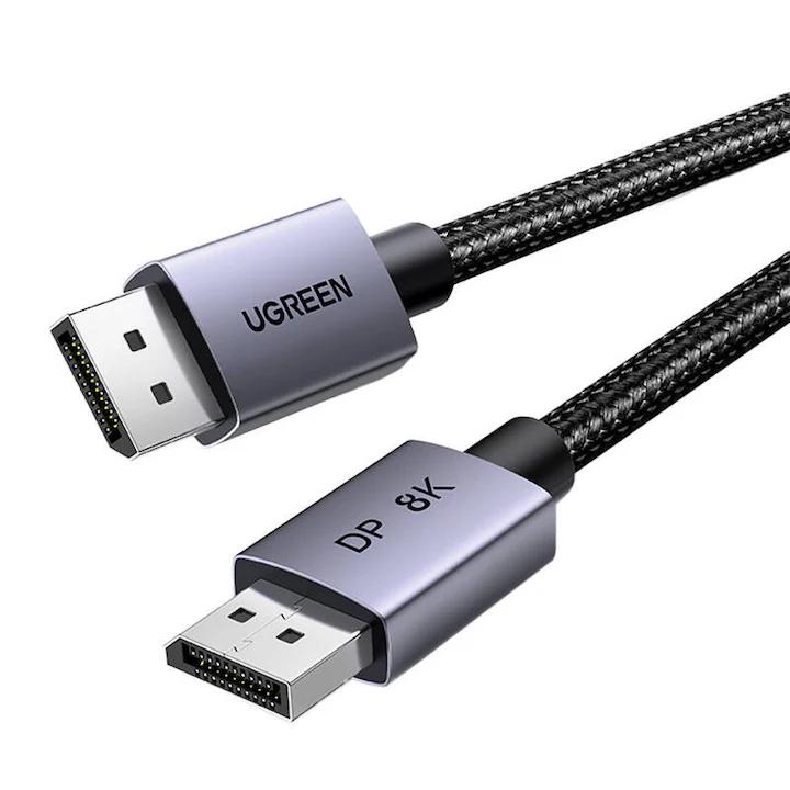 UGreen CABLU video, DP120 DP 1.4 (T) la DP 1.4 (T), 8K la 60Hz, lungime 3m, braided, negru, 25906