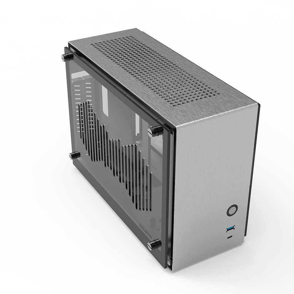 Zalman CARCASA M2 mini, mini tower, gaming compatibil sursa SFX, SFX-L, suporta, M2 mini (Silver) - imagine 2