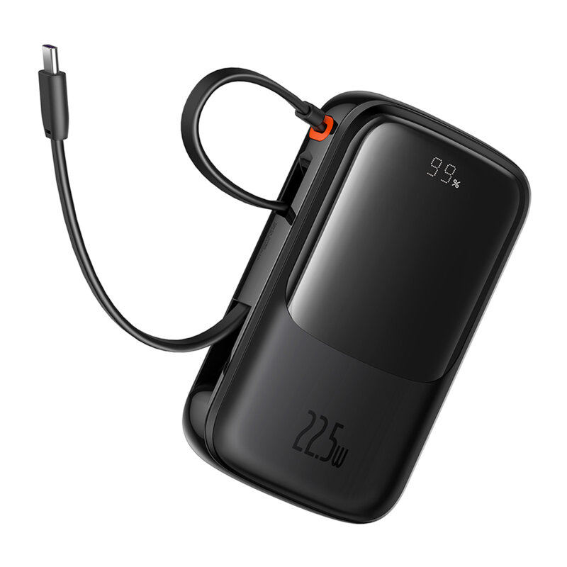 Baseus POWER BANK Qpow Pro+, display, capacitate 10000mAh, 22.5W, 1 x USB; 1 x USB, P10067101113-00 - imagine 2