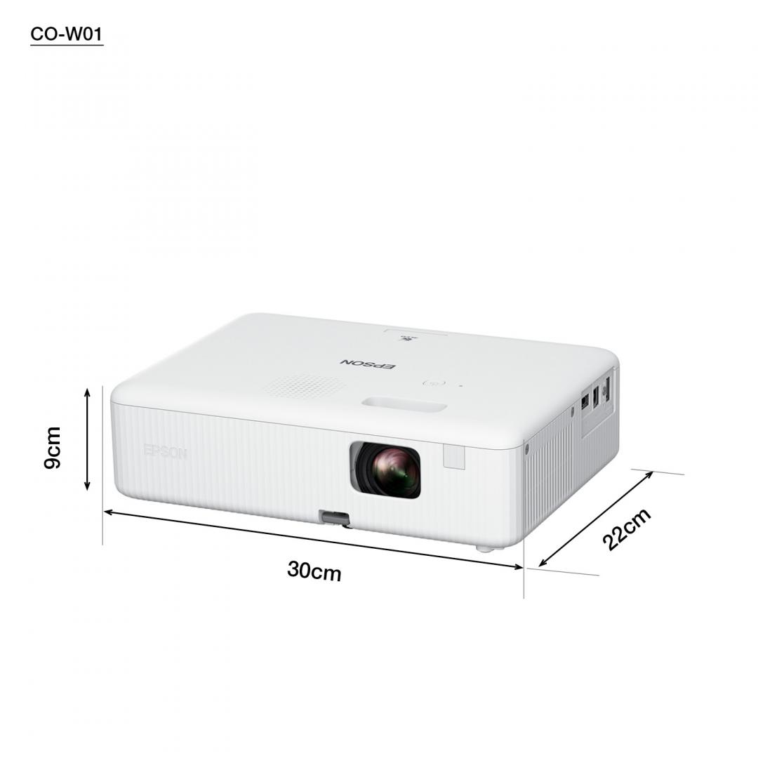 Epson CO-W01 Projector 3LCD WXGA 3000lm, V11HA86040