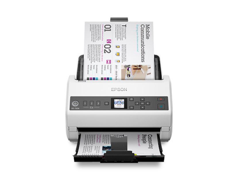 Epson Scanner Portabil DS-730N, A4, Viteza de scanare duplex: 40ppm/80ipm, Optiuni:, USB, B11B259401
