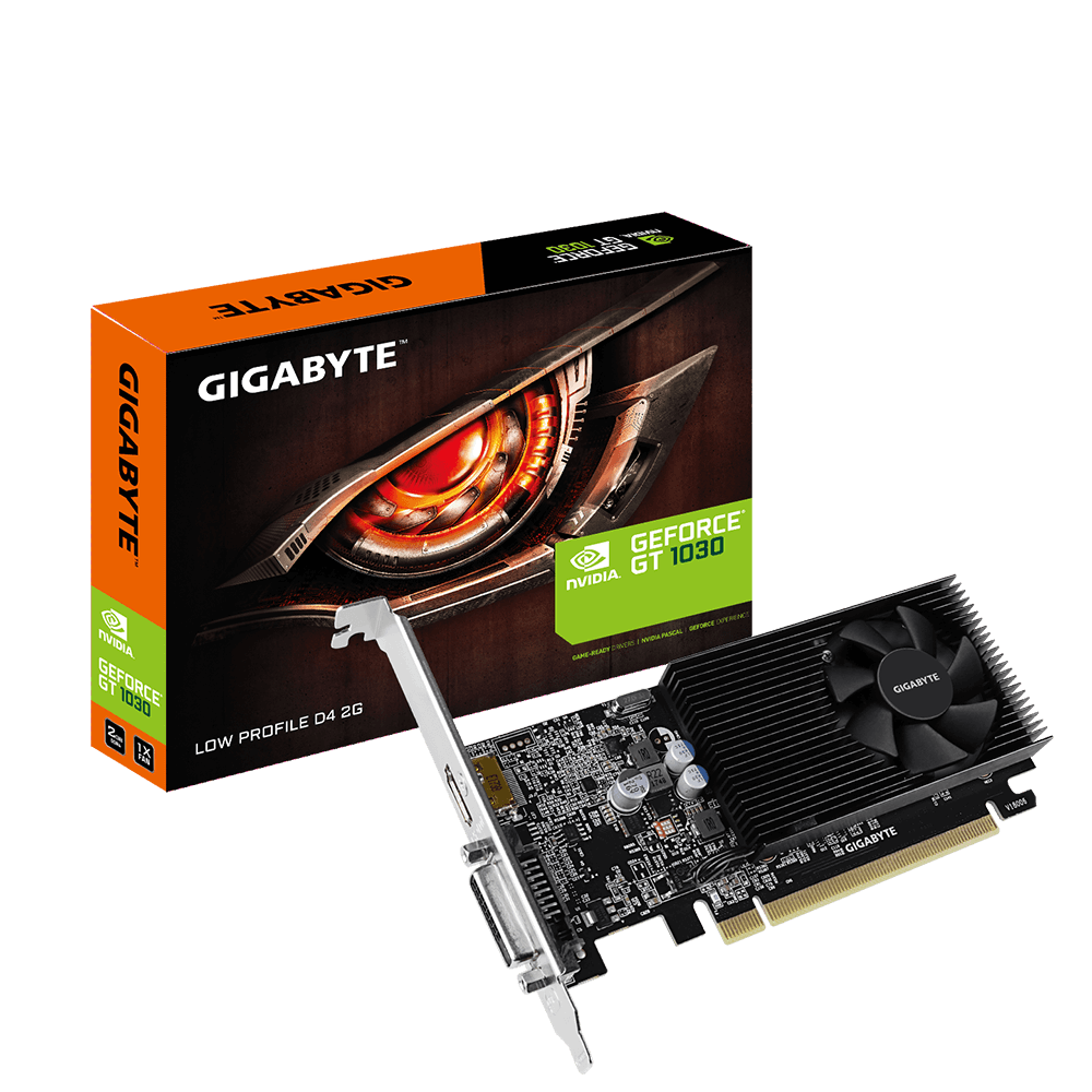 GIGABYTE Placa video GeForce GT 1030, 2GB DDR4, PCI Express 3.0, 64-bit, N1030D4-2GL