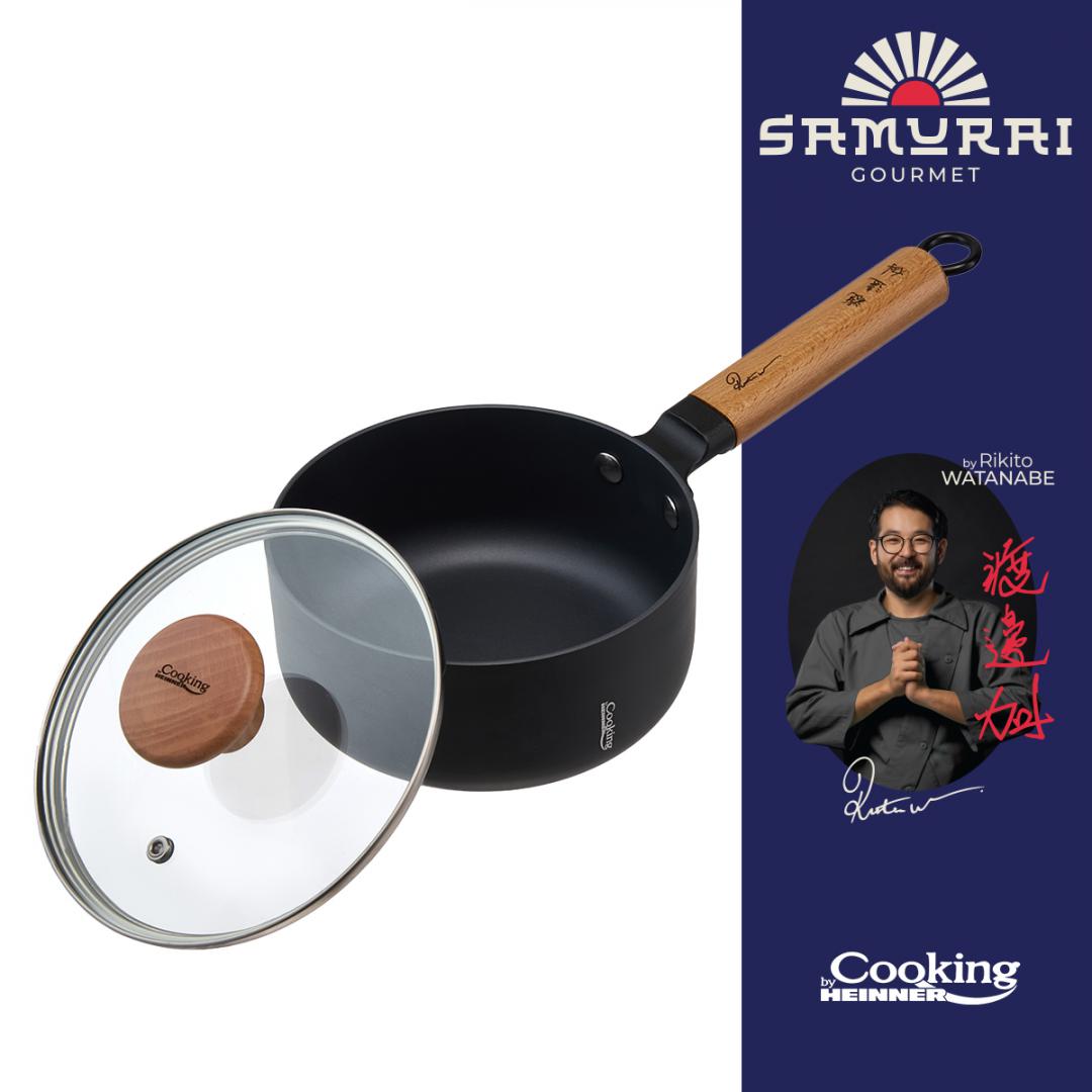 HEINNER CASEROLA ALUMINIU + CAPAC 16X7.5CM, 1.4L, RIKITO WATANABE, SAMURAI GOURMET, HR-SNT-C16 - imagine 3