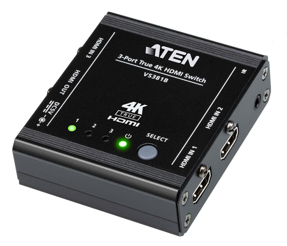 Aten I/O VIDEO SWITCH 4K HDMI 3PORT/, VS381B-AT