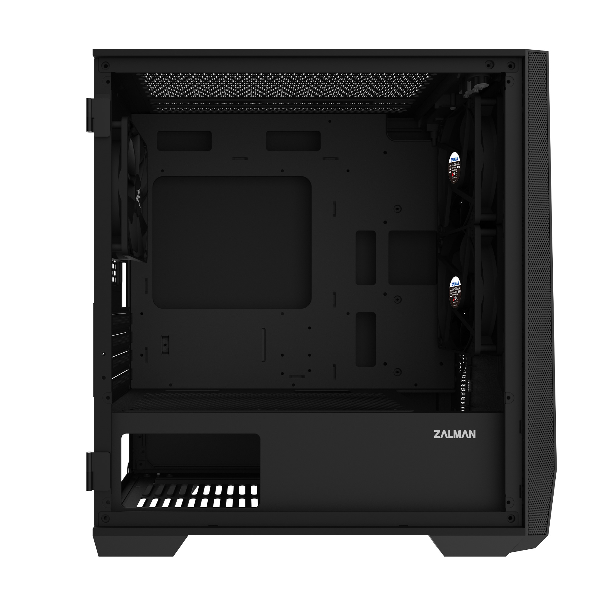 Zalman CARCASA Z1 Iceberg, middle tower, fara sursa, suporta 5xfan, 3xfan inclus, Z1 Iceberg Black - imagine 9