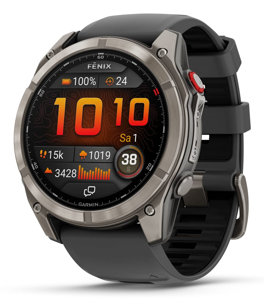 Garmin Smartwatch fenix 8 Pro 51 mm, AMOLED, Sapphire, Titanium with Graphite/black, 010-03199-11