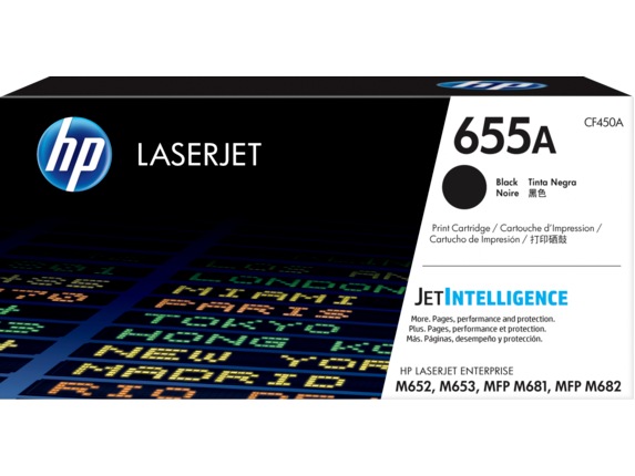 HP Toner Original Black, nr.655A pentru Color LaserJet M652|M653|M681|M682, 12.5K, CF450A