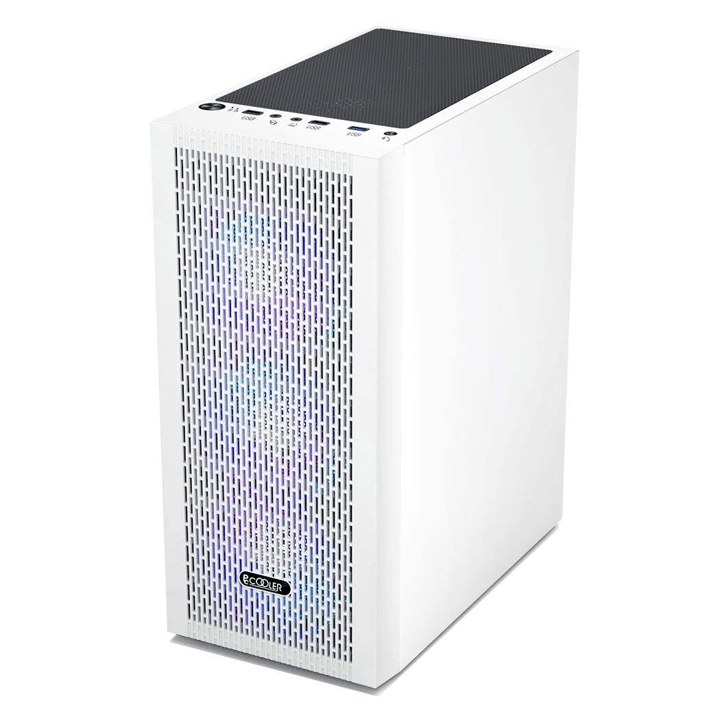 PCCOOLER CARCASA, Middle Tower, ATX, fara sursa, sticla securizata, 3 ventilatoare, MA100 MESH W - imagine 4