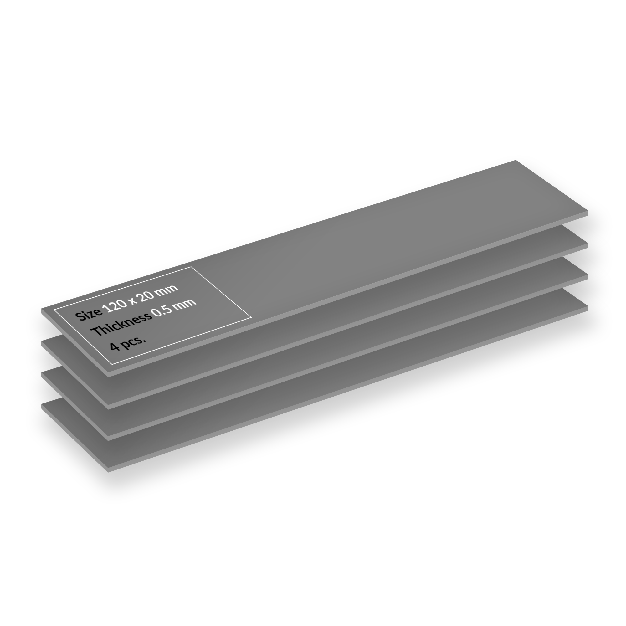 Arctic Set 4 buc Thermal Pad "TP-4", 120 x 20 mm 0.5mm grosime, densitate 3.4 g/cm3, ACTPD00065A