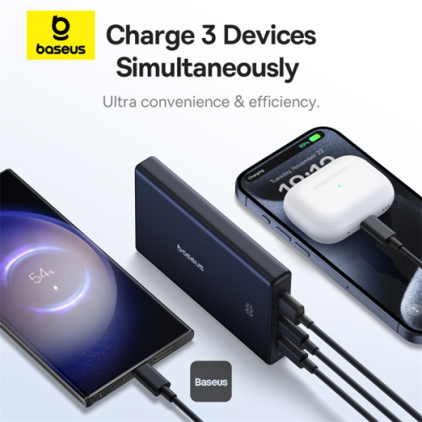 Baseus POWER BANK PicoGo, display, capacitate 10000mAh, 20W, 2 x USB Type-C, 1 x, P10076801123-00 - imagine 9