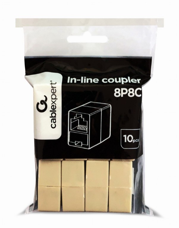 Gembird CUPLA RJ-45 pt. cablu UTP, RJ-45 (M) x 2, plastic, 10 buc, TA-350-10