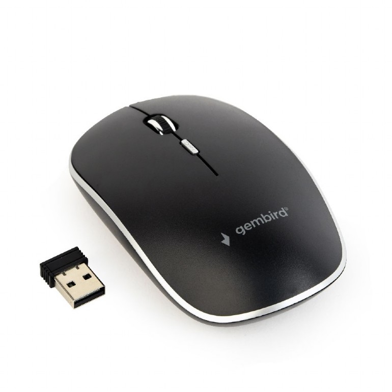 Gembird MOUSE, PC sau NB, wireless, 2.4GHz, optic, 1600 dpi, butoane/scroll 4/1, negru, MUSW-4B-01