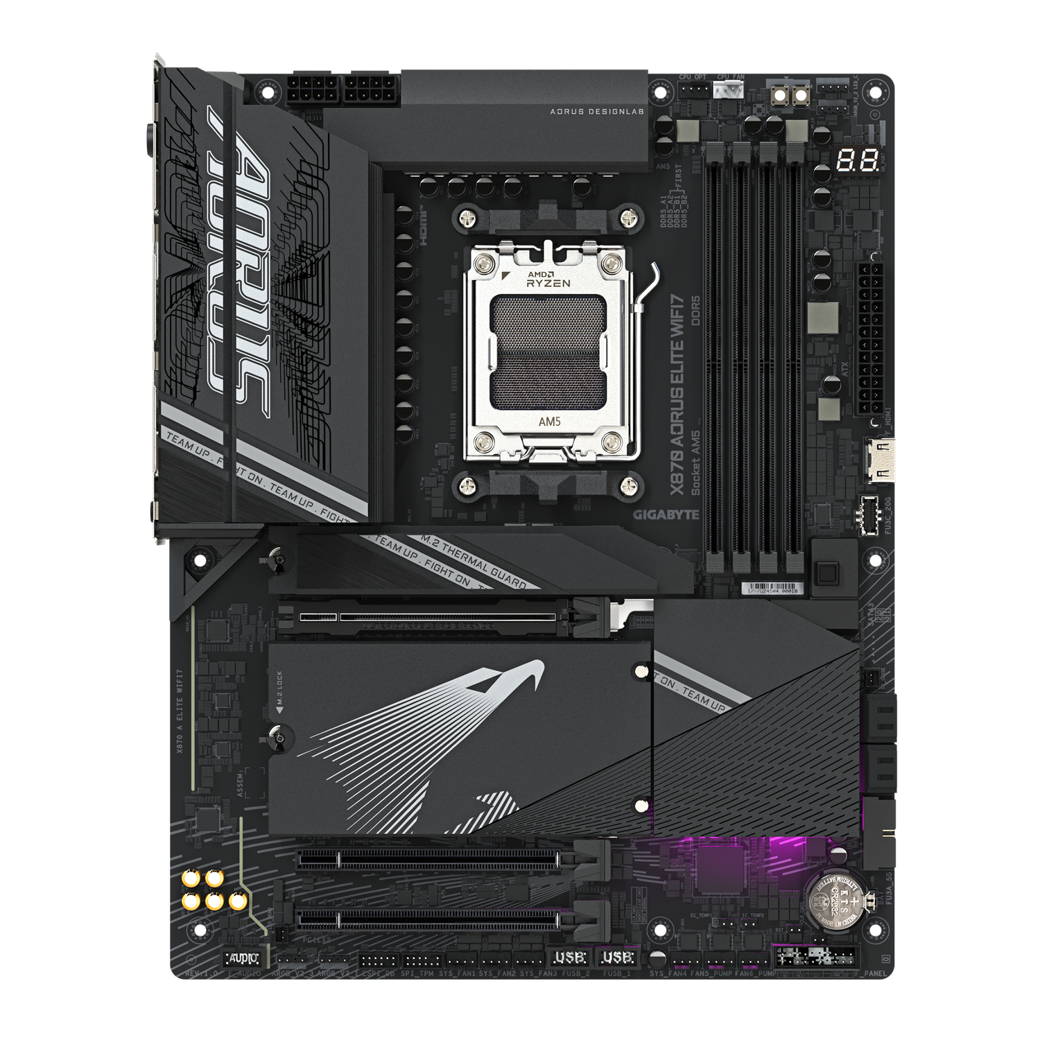 Gigabyte Placa de baza X870 AORUS ELITE WIFI7, X870 A ELITE WIFI7