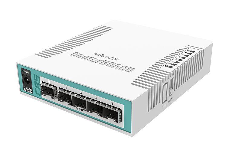 Mikrotik SWITCH, Gigabit x 1, SFP x 5, CRS106-1C-5S