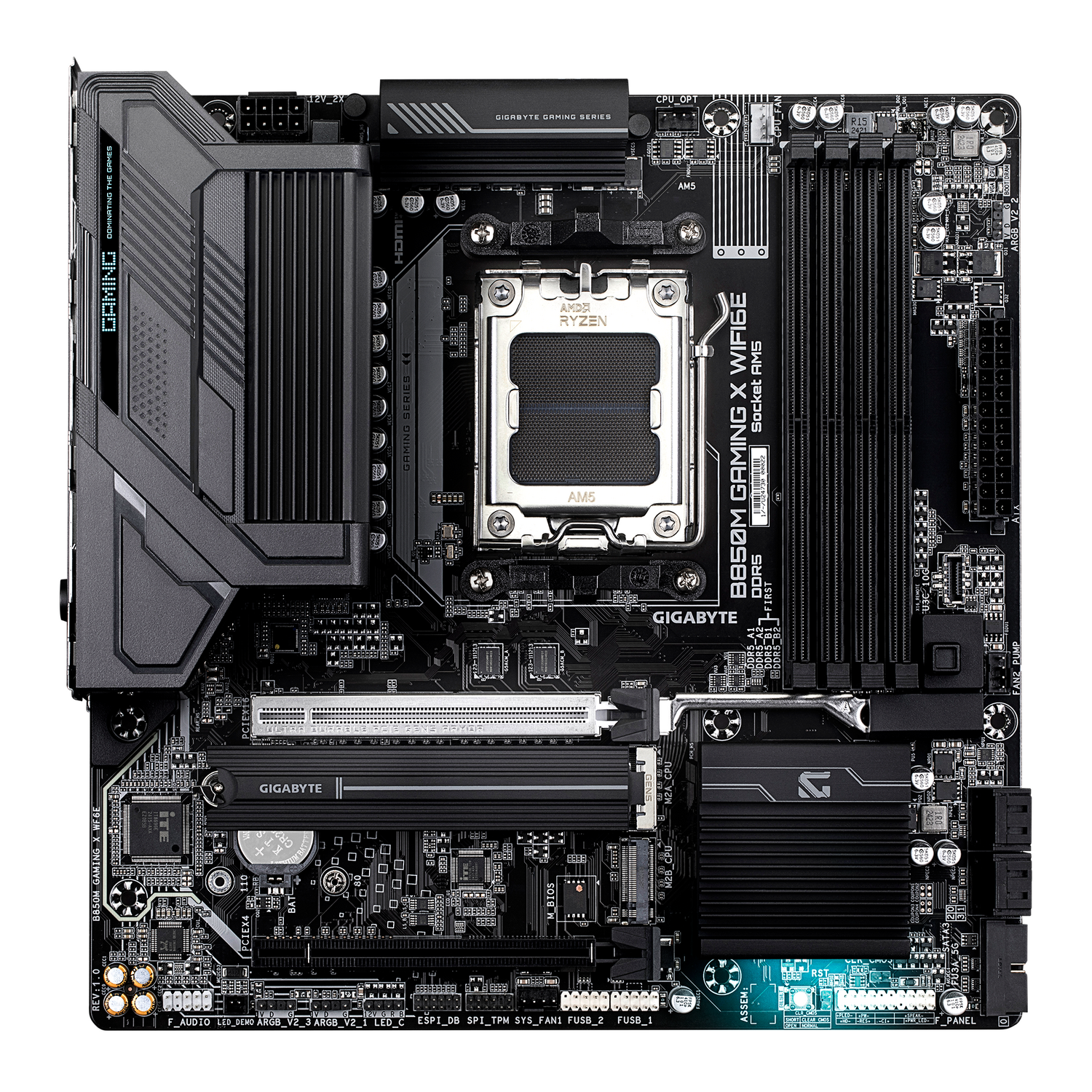Gigabyte Placa de baza B850M GAMING X WIFI6E, AM5, DDR5, BT, mATX, Negru, B850M GAMING X WF6E