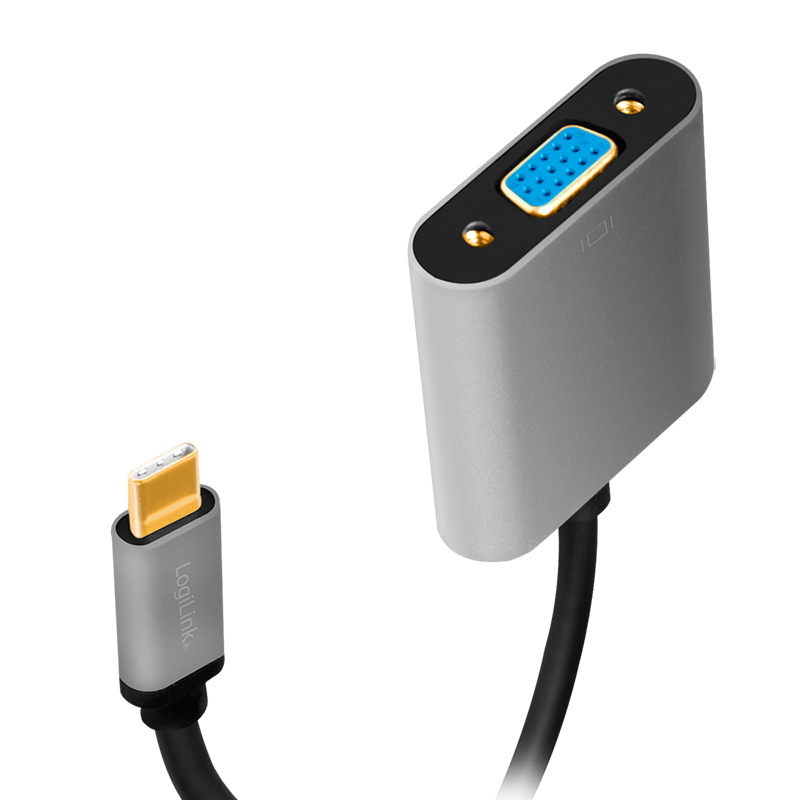 Logilink ADAPTOR video, adaptor USB-C (T) la VGA (M), 0.15m, conectori auriti, rezolutie, CUA0104 - imagine 2