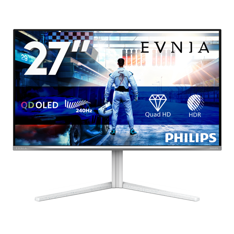 PHILIPS Monitor Gaming, 26.5", 2560 x 1440 pixeli, White, 27M2N6501L/00